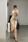 Mutedance 24 Spring/Summer Bias-cut Short Dress MD-MD24SS187-0 PM154